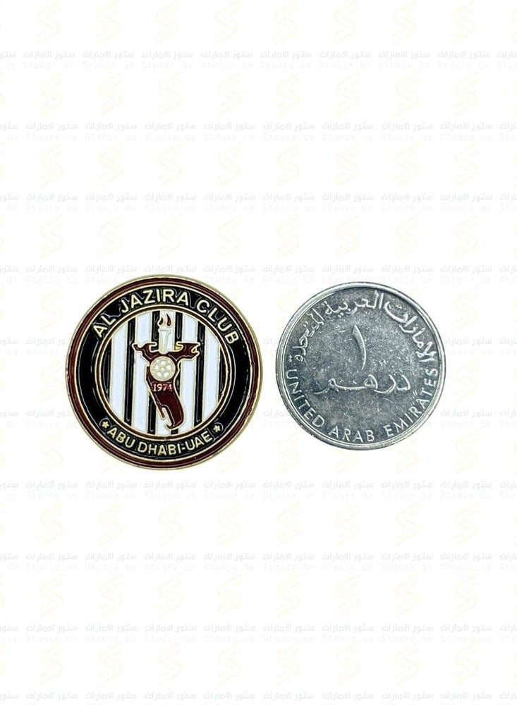 اكنور نادي الجزيرة أبو ظبي الإمارات العربية المتحدة ملصق معدني لمشجعي كرة القدم هدية يمكن تجميعها للحقائب والهواتف المحمولة وأجهزة الكمبيوتر المحمولة وحقائب الظهر والجدران والأبواب والسيارات وأجهزة الكمبيوتر المحمولة - Image 3