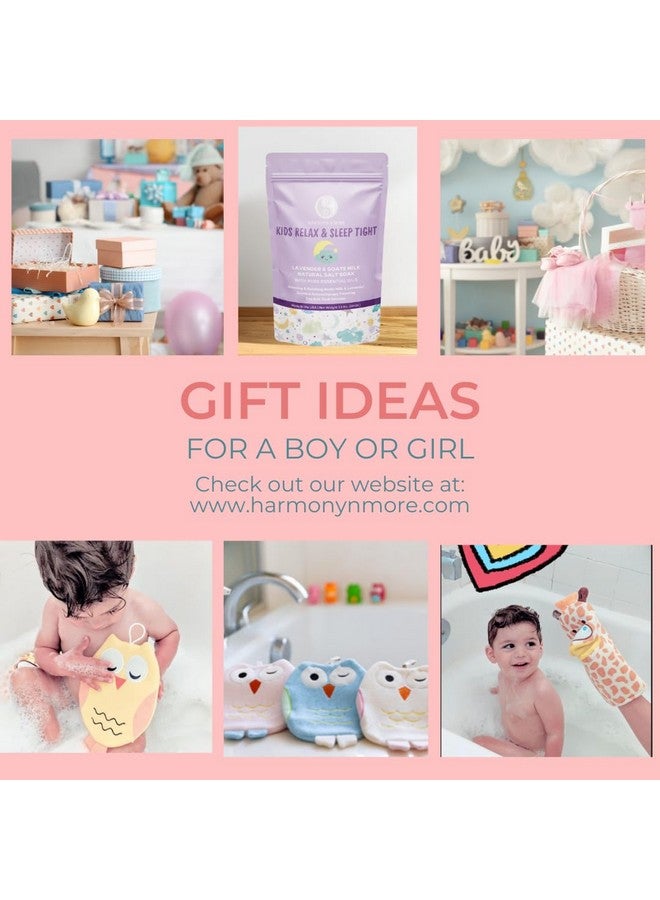 Harmony N More - Olivia The Owl Washcloth - Animal Shape Cotton Mitt - Bath Glove for Kids - Bath Towel Gloves - Cute Glove - Puppet Bath Glove (Pink, Blue) - Image 5