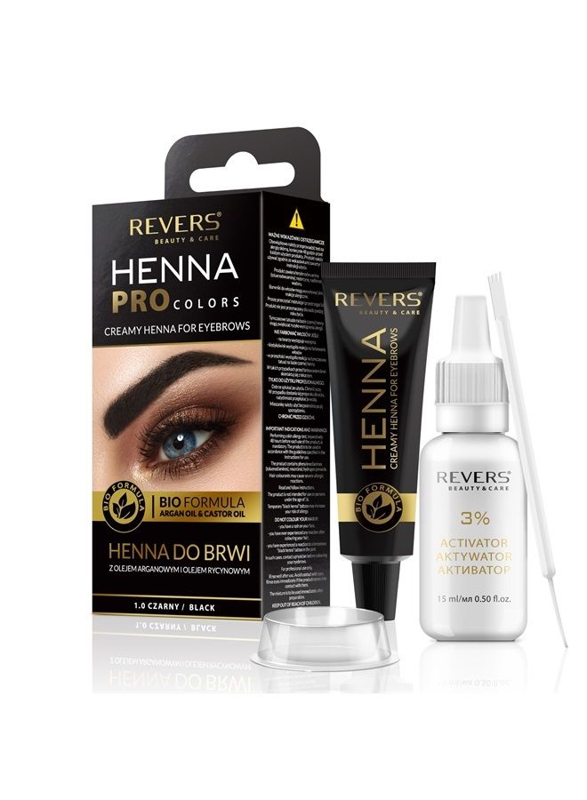 Cream Hair Dye with Argan Oil and Castor Oil, Eyelash and Eyebrow tint , Black Color