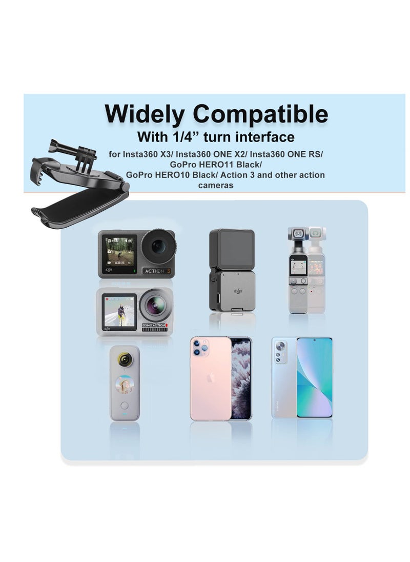 KASTWAVE - Backpack Clip Mount for Insta360 X4, Anti-Slide Backpack Camera Mount Camera Clip for Backpack Strap with 360 Degree Rotating Base for GoPro 12, 11, Insta360 X4, X3, X2, Go 3, DJI Osmo Pocket 3 - Image 1