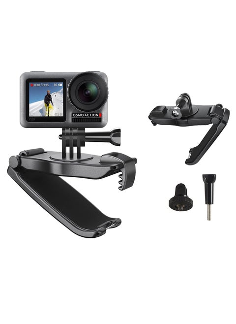 Backpack Clip Mount for Insta360 X4, Anti-Slide Backpack Camera Mount Camera Clip for Backpack Strap with 360 Degree Rotating Base for GoPro 12, 11, Insta360 X4, X3, X2, Go 3, DJI Osmo Pocket 3