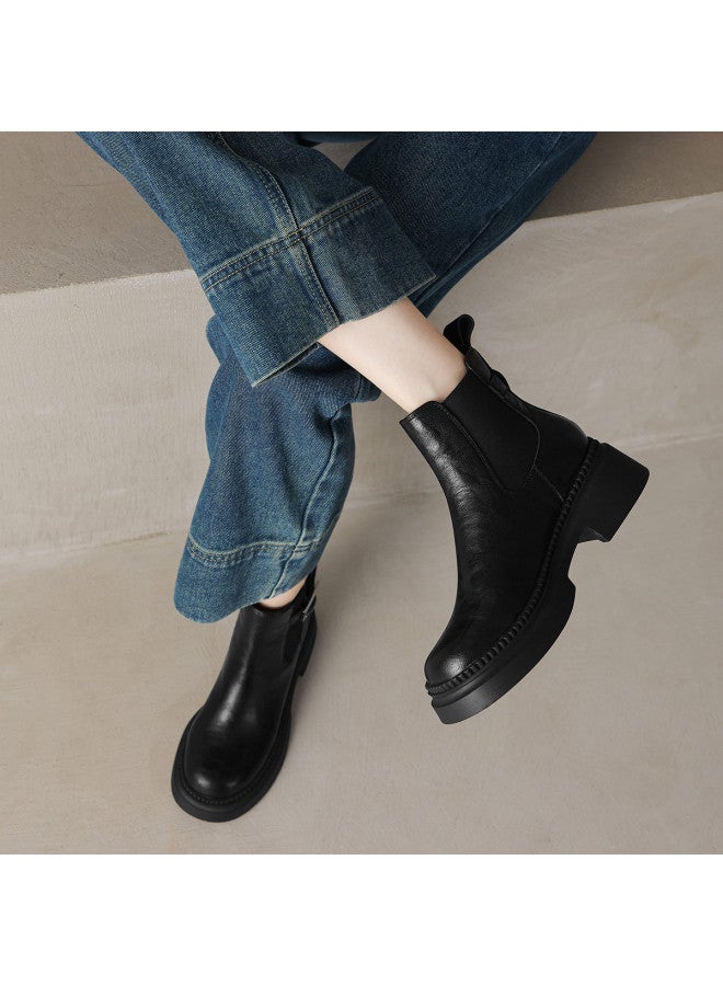 امي Ame Belt Buckle Chelsea Boots خريف شتاء ستايل جديد زلة على مرونة الكاحل أحذية عارضة متعددة الاستخدامات Martin Boots - Image 4