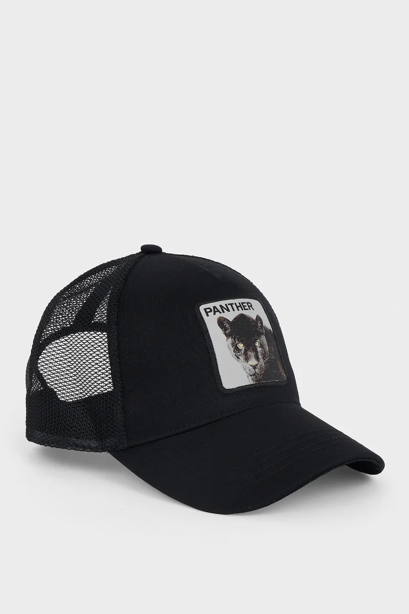 ديفاكتو Man Label Printed Woven Baseball Cap