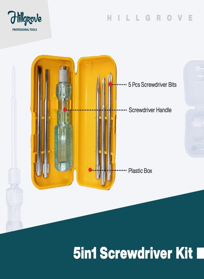 Hillgrove HGCM329M1 9 Pieces Full Hex Allen Key Kit with 5in1 Screwdriver and 8"Inch Plier Bolt Spanner Goti Wrench L Shape Repair Tool Set for Bike/Bicycle/Cycle/Guitar Allen Key Set - Image 2