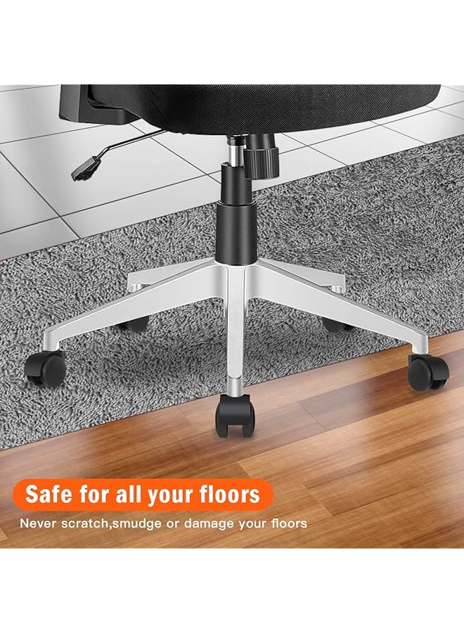 erorex Office Chair Wheels 2 Inch Chair Caster Wheel Set Of 5 Heavy Duty Chair Wheel Replacement Supports 1000 Lbs No Noise Suitable For Hardwood Floors And Carpets - Image 5