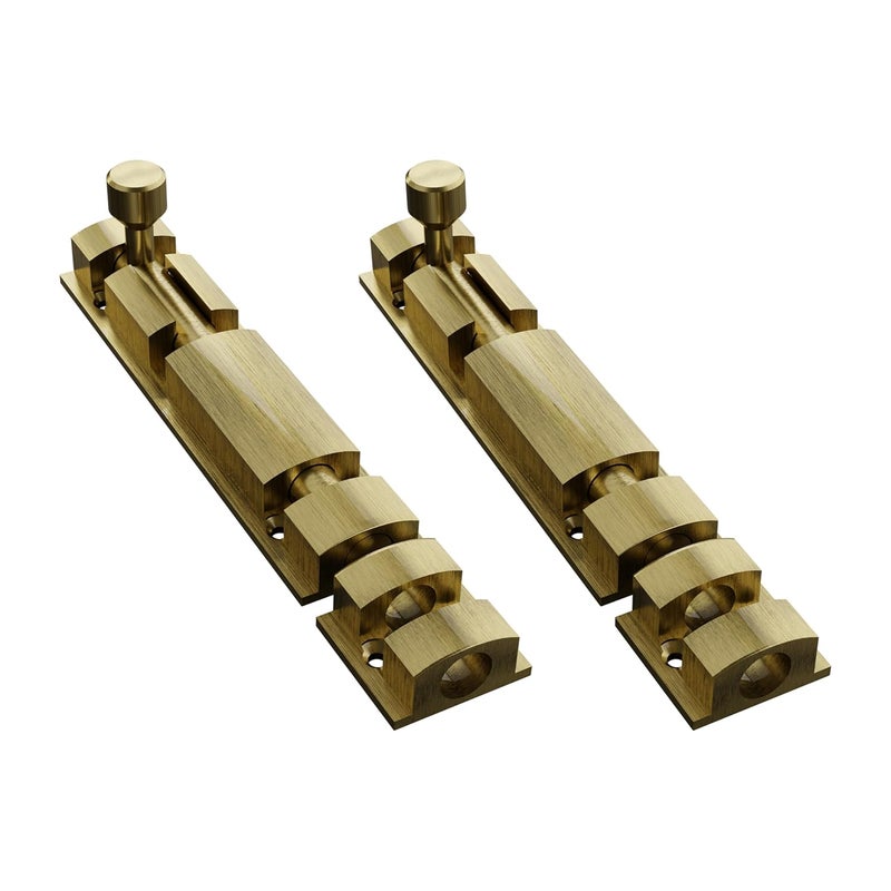 Atlantic Saylo Aluminium Tower Bolt 18 inchTower Bolt for Main Door and Bathroom Door Latch for Bedroom Tower Bolt for HomeOffices DoorsWindows Antique Finish Pack of 2 Pcs - Image 1