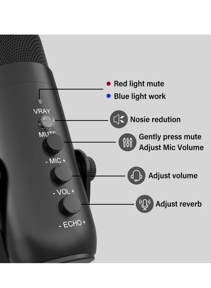 JMARY MC-PW8 USB Desktop Condenser Microphone - Image 3