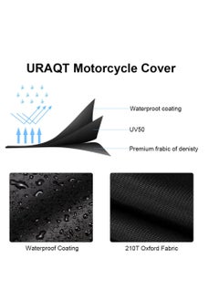 SYOSI Waterproof Motorcycle Cover, 210D Motorbike Cover, UV Scratch Bird Droppings Heat-Resistant Outdoor Protection, XL Motorcycle Cover, Anti Resistant Colorfast with Night Reflective Strips  - Image 4