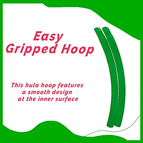 Toy Cloud Adults 8 Interlock able Pieces Octa Design Premium Adjustable Hula Hoop Ring for Exercise (4 Size, 18-29 Inch, Green) - Image 5