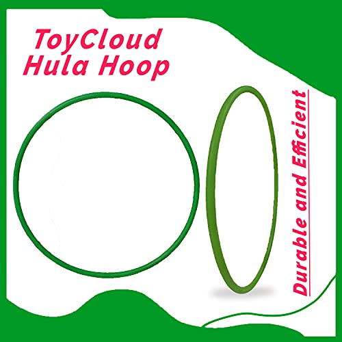 Toy Cloud Adults 8 Interlock able Pieces Octa Design Premium Adjustable Hula Hoop Ring for Exercise (4 Size, 18-29 Inch, Green) - Image 4