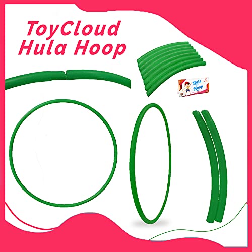 Toy Cloud Adults 8 Interlock able Pieces Octa Design Premium Adjustable Hula Hoop Ring for Exercise (4 Size, 18-29 Inch, Green) - Image 3