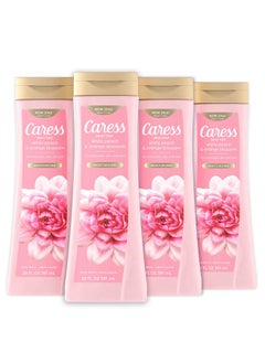Caress Body Wash For Women, Daily Silk White Peach & Orange Blossom, Shower Gel Body Wash Moisturizing For Noticeably Silky, Soft Skin, 20 Fl Oz, 4 Pack  - Image 1
