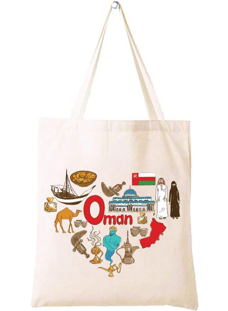 Oman National Day Cotton Tote Bag - A Reusable and Eco-Friendly Way to Show Your Omani Spirit - Image 1
