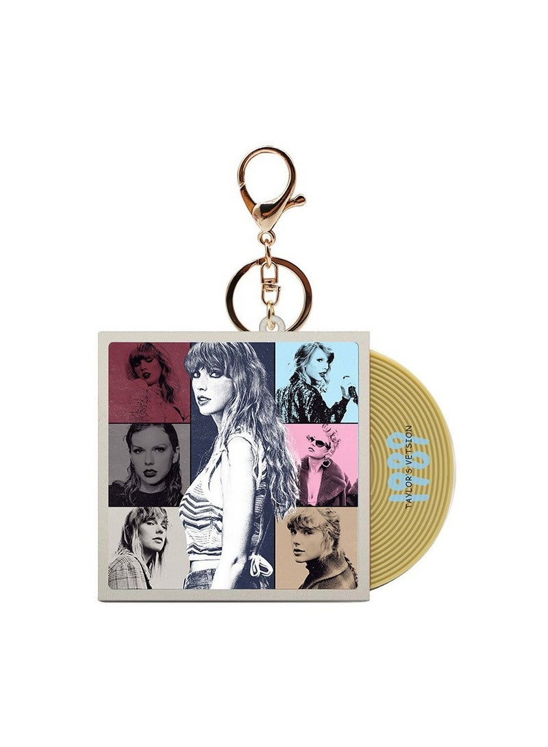 1-Piece Taylor Swift Keychain Vintage Record Keychain