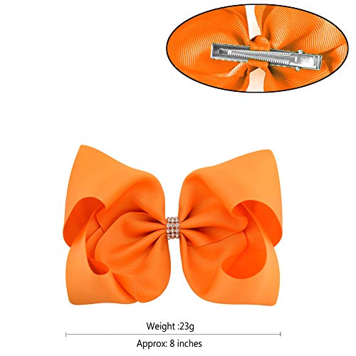 BGFKS 5 Layered Tulle Tutu Skirt for Girls with Hairbow, Ballet Dressing Up Kid Tutu Skirt (Orange, 2-8 Years Old) - Image 3