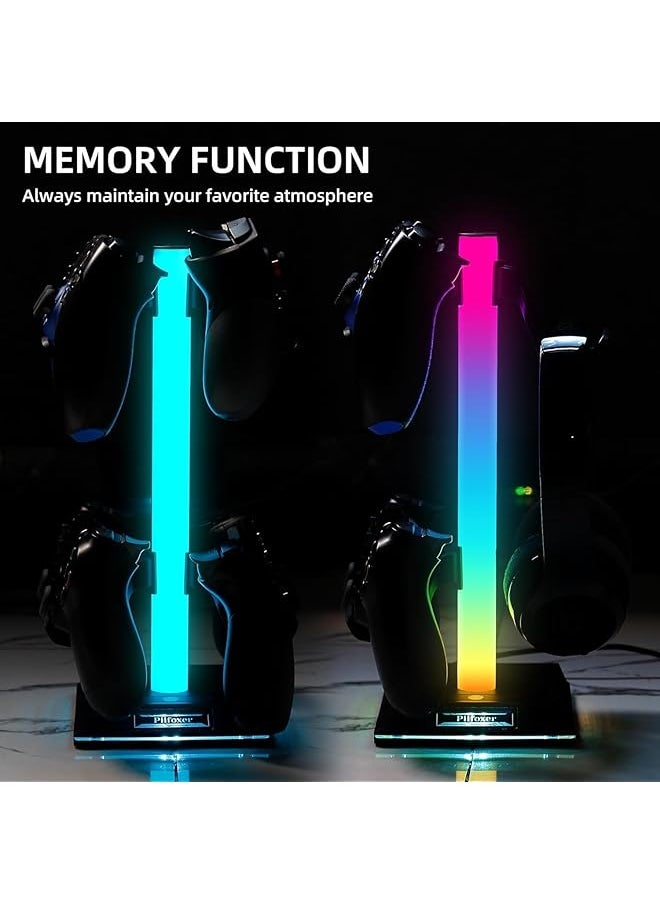 TRASSLE Rgb Gaming Controller Stand Controller Stand With 10 Light Mode Headphone Stand With 2 Usb Charging And 1 Type C Suitable For All Earphone Accessories  - Image 3