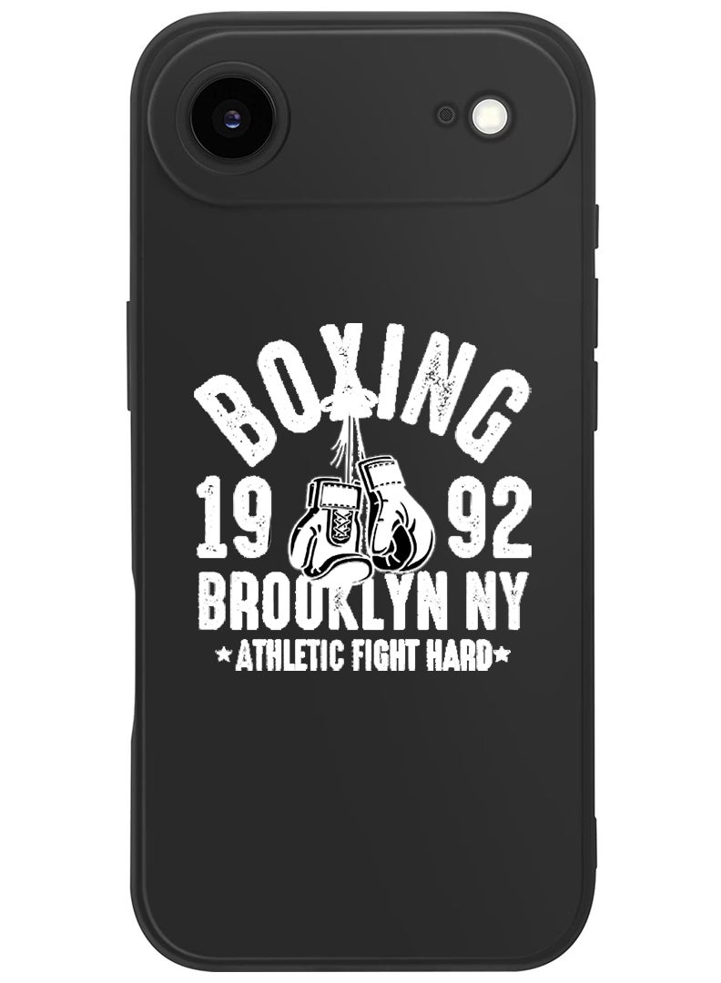 Theodor Protective Slim Fit Case Liquid Silicone Cover with Full Body Protection Anti-Scratch Shockproof Case For Apple iPhone 17 Air (Black) Boxing Brooklyn - White - Image 1