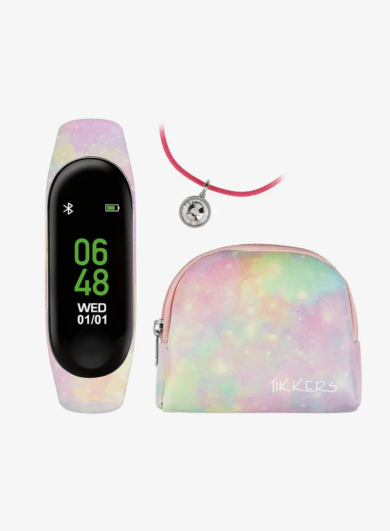 Tikkers Girl's Digital Oval Shape Silicone Wrist Watch TKS01-0014-SET - 18 Mm