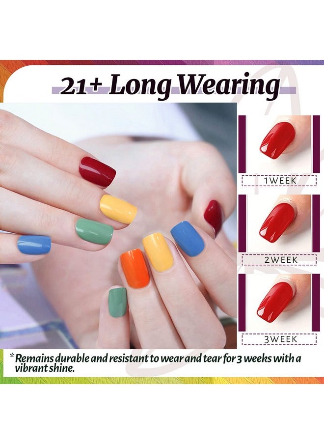 JEWHITENY JEWHITENY 45 PCS Gel Nail Kit with 42 Colors Nail Polish Set Green Blue Red Pink Collection Gifts for Women  - Image 4