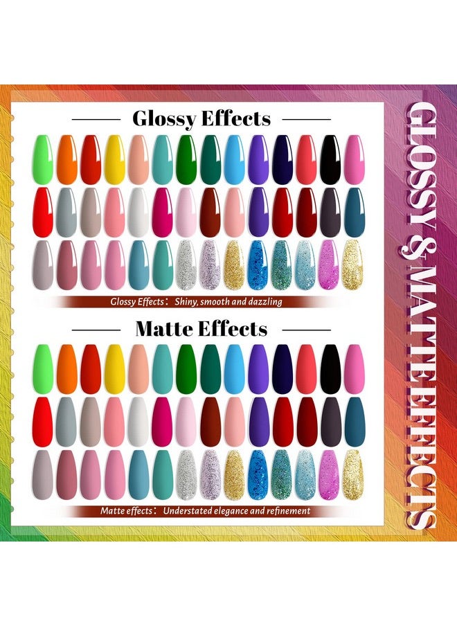 JEWHITENY JEWHITENY 45 PCS Gel Nail Kit with 42 Colors Nail Polish Set Green Blue Red Pink Collection Gifts for Women  - Image 3