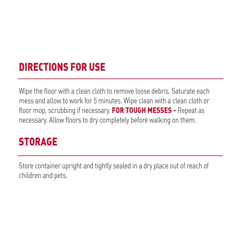 Nature's Miracle منظف الأرضيات الصلبة من ناتشرز ميراكل، 24 أونصة، مزيل للبقع والروائح ذو عمل مزدوج يزيل البقع والروائح الصعبة من الحيوانات الأليفة على الأسطح الخشبية المغلقة والأرضيات الصلبة. - Image 3