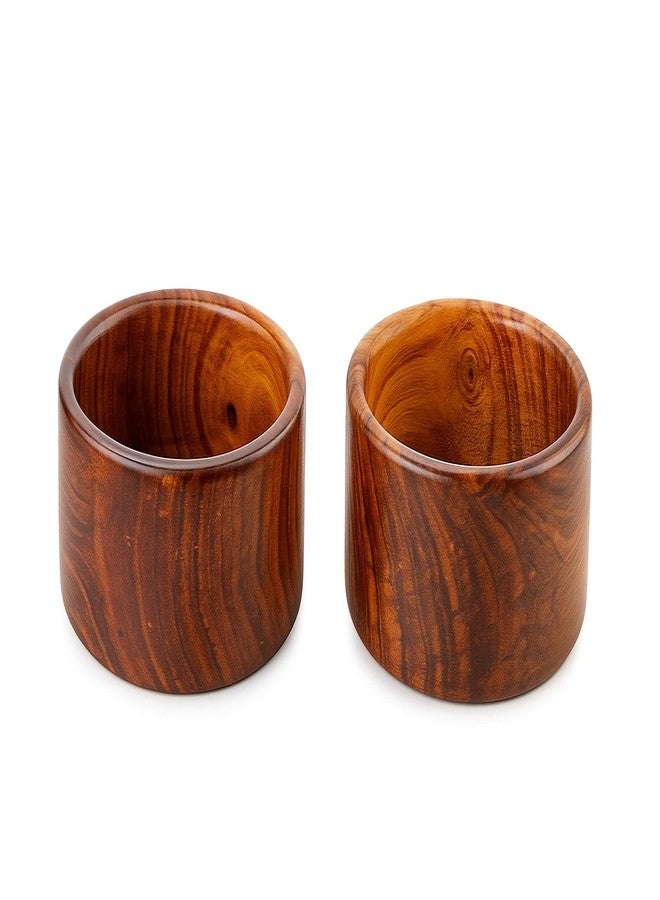 WOODKIT Wooden Mini Bowls for Dips,Chutney,Condiments,Nut,Candy | Wooden Small Bowl Set (Sheesham Set of 2) - Image 1