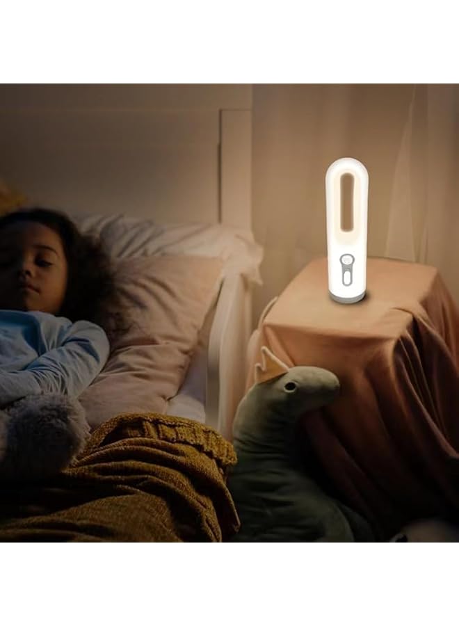 PROMASS promass LED Rechargeable Bedside Flashlight with Motion Sensor, Outdoor Portable White Light and Warm Light Two In One Multifunctional Light, Camping Learning Homework Eye Protection Night Light.  - Image 4