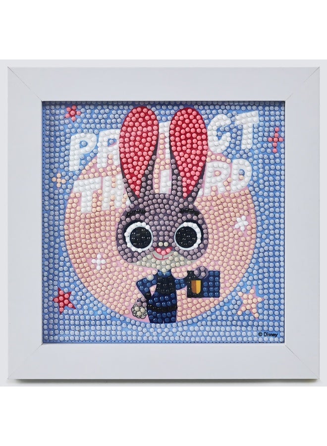 Disney Zootopia Diamond Framed Painting Kit - Judy Hopps DIY Diamond Painting Kit for Kids, Crystal Art & Craft Activity Set for Ages 6+ - Image 5