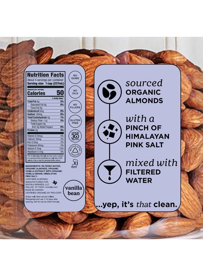 Mooala Organic Simple Almond Milk Vanilla, 32oz - 4 Ingredient, Shelf Stable, No Gums, No Oils, No Fillers, Unsweetened, Non-GMO, No Additives, Dairy Free Plant Based Milk, 6 pack - Image 2