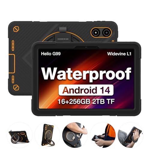 AGM PAD P2 Active Rugged Android 14 Tablet with Case Waterproof  DropProof Widevine L1  GMS Certified 11 90Hz FHD 480 NITS Display MTK G99 8000 mAh 1688  256GBTF 2TB GPS Compass OTG - Image 1