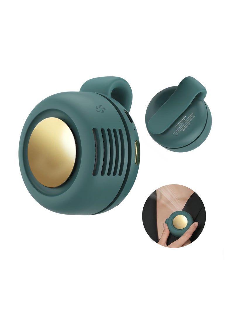 Mini Portable Fan, 360° Rotatable Small Personal Fan that Blow Cold Air with Clip Fan 3 Speeds, Portable USB Rechargeable Small Cooling Fan, Battery Powered Fan for Outdoor and Indoor (Green) - Image 1
