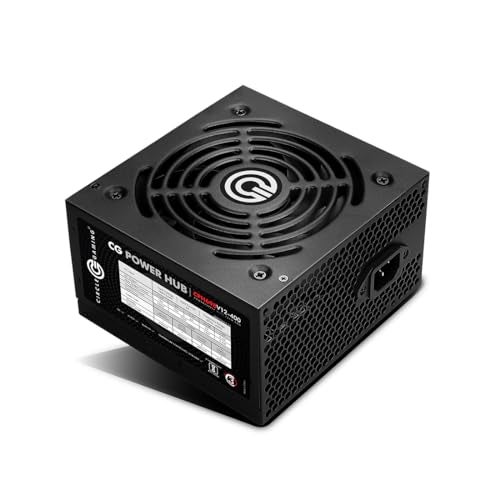 CIRCLE COMPLETE TECHNOLOGY Circle CG RAW Power 400 WATTS Gaming Power Supply/PSU - Non-Modular | 120mm Black Fan | with Active PFC, Flat Black Cables | 400 Watt -Black - Image 1