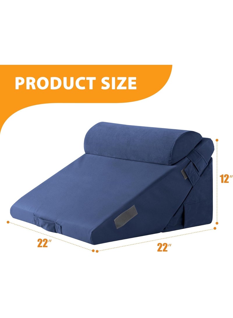 Adjustable Wedge Pillow Set (3 Pcs) - Orthopedic Incline Comfort - Practical Support for Post Surgery & Daily Use - Image 3