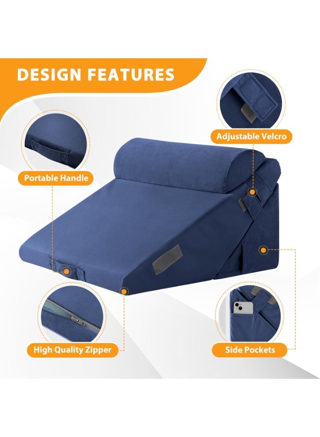 Adjustable Wedge Pillow Set (3 Pcs) - Orthopedic Incline Comfort - Practical Support for Post Surgery & Daily Use - Image 4