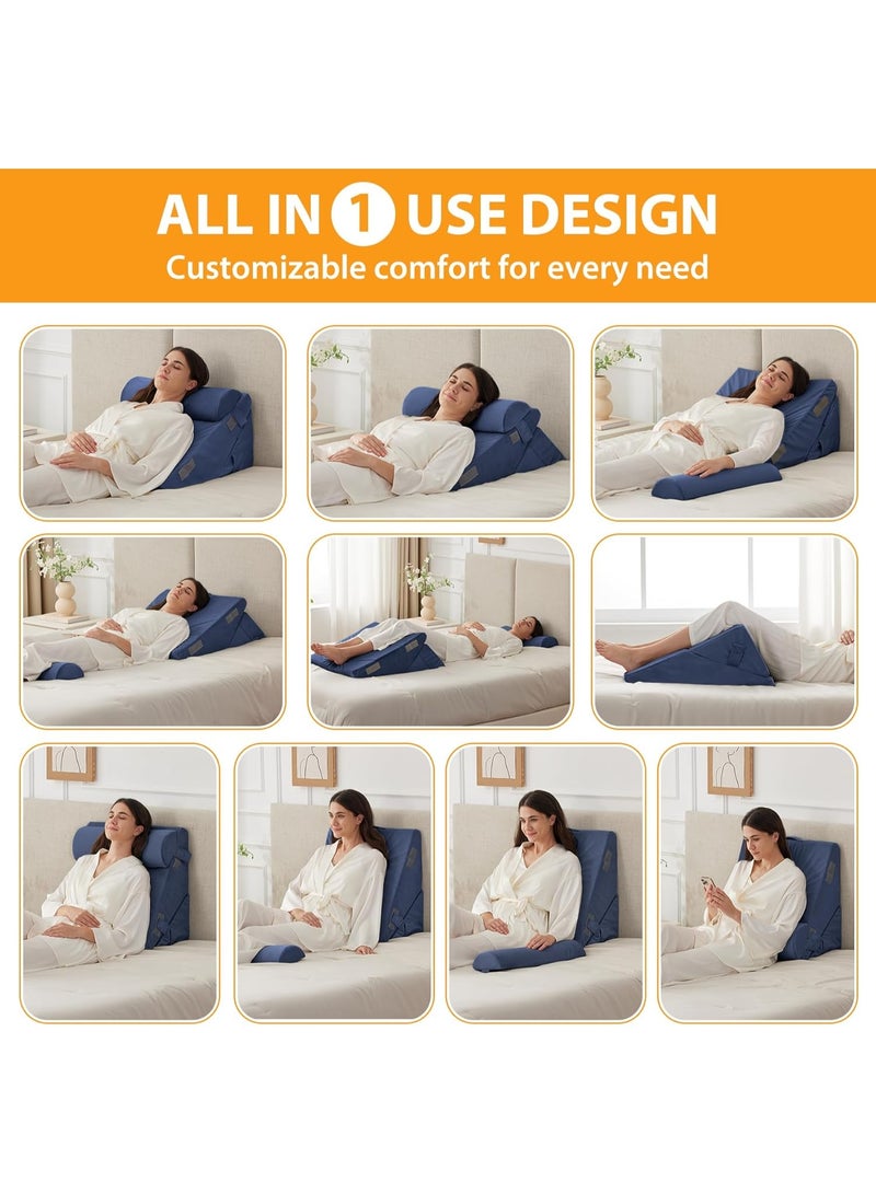 Adjustable Wedge Pillow Set (3 Pcs) - Orthopedic Incline Comfort - Practical Support for Post Surgery & Daily Use - Image 2