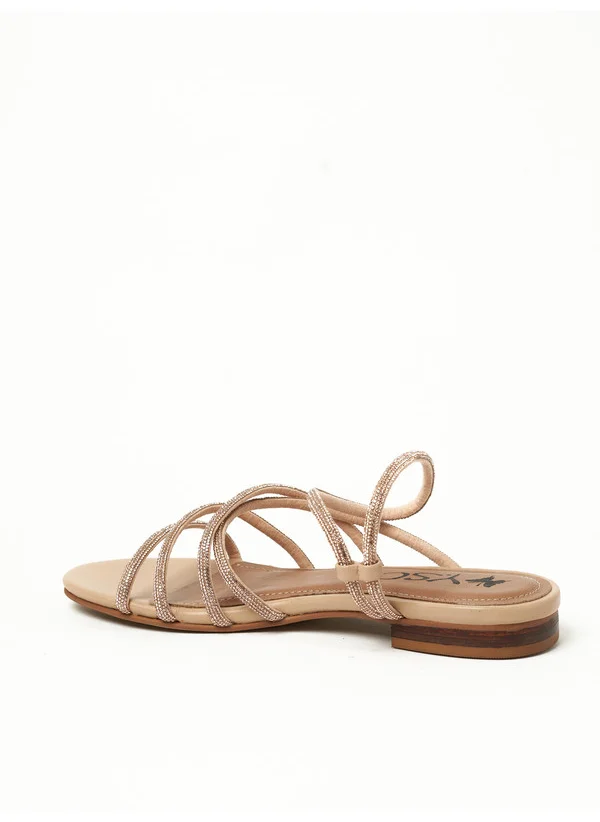 Y.so Y.SO Ladies Flat Sandals Rose Gold | Made In India