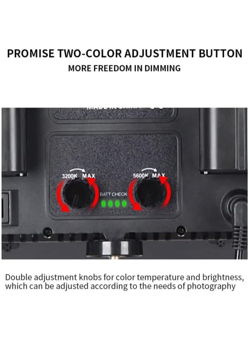 JAJEEK 600 LED Video Light Kit – Rechargeable & Plug-Powered Camera Light, 3200K-5600K Adjustable, Perfect for Video Conferences, Live Streaming, Photography, and Filming - Image 3