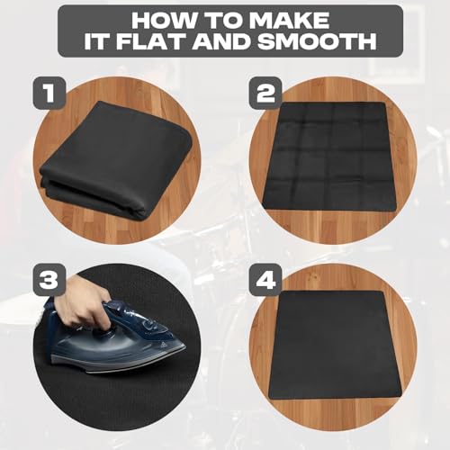 TORIBIO Drum Rug, 4 Ft x 6 Ft Drum Mat Carpet Music Rug with Non-Slip Bottom, Soundproof Electrical Pads for Drummers - Image 2