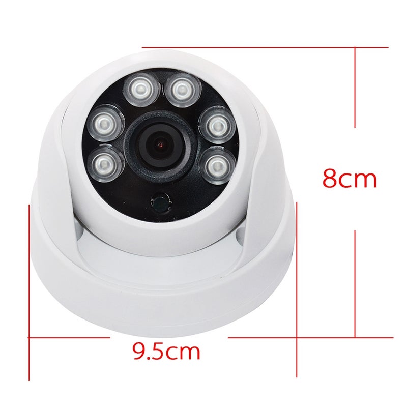 WQ-1003 HD Hemisphere Analog 6 Light Dot Array Infrared Camera(White) - Image 5