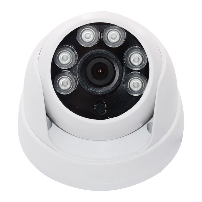 WQ-1003 HD Hemisphere Analog 6 Light Dot Array Infrared Camera(White) - Image 1