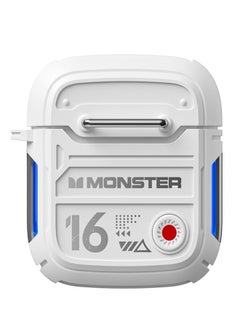 Monster Suitable For Professional Gamers Wireless Headset, 13 mm Drivers, Active Noise Cancellation, Compatible With Devices With Bluetooth Function Mobile Phones, Tablets, Computers, Etc- (White)  - Image 1