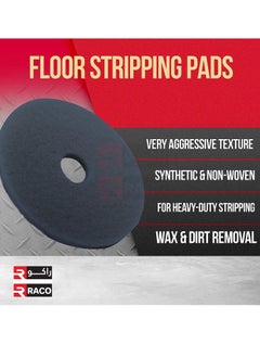 RACO RACO Polishing Pad 17”, Floor Cleaning Pads Diamond Polishing Pad for Granite Marble Concrete Stone Black  - Image 4