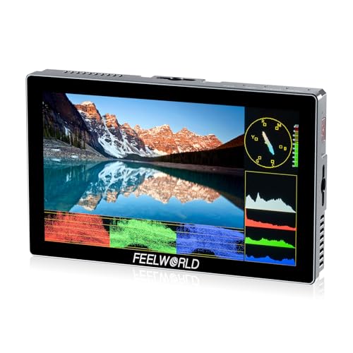 FEELWORLD P6X 55 inch 1000nit Aluminium Camera Field DSLR Monitor Touchscreen High Brightness Portable Waveform LUT HDR 4K HDMI Input and Output Weight 249g - Image 1