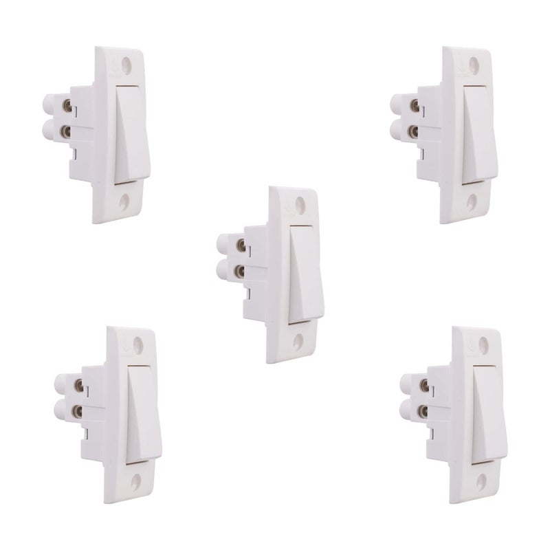 Anchor by Panasonic 65001 Penta Modular 1M 6 AX Polycarbonate One-Way Switch (White), (Pack of 5) - Image 2