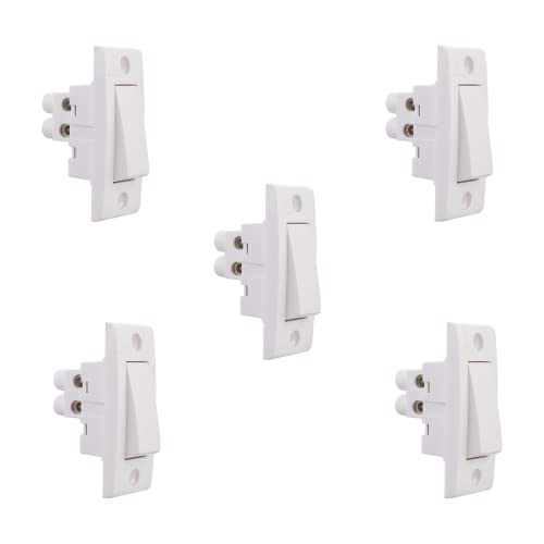Anchor by Panasonic 65001 Penta Modular 1M 6 AX Polycarbonate One-Way Switch (White), (Pack of 5) - Image 1