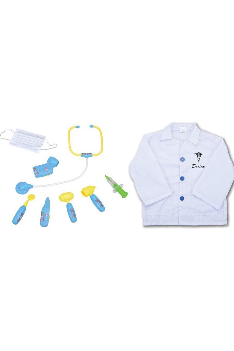 9 pcs Halloween and Children's Day party performances, surgical gowns, props, games, children's house play, role-playing costumes, Doctor Suits