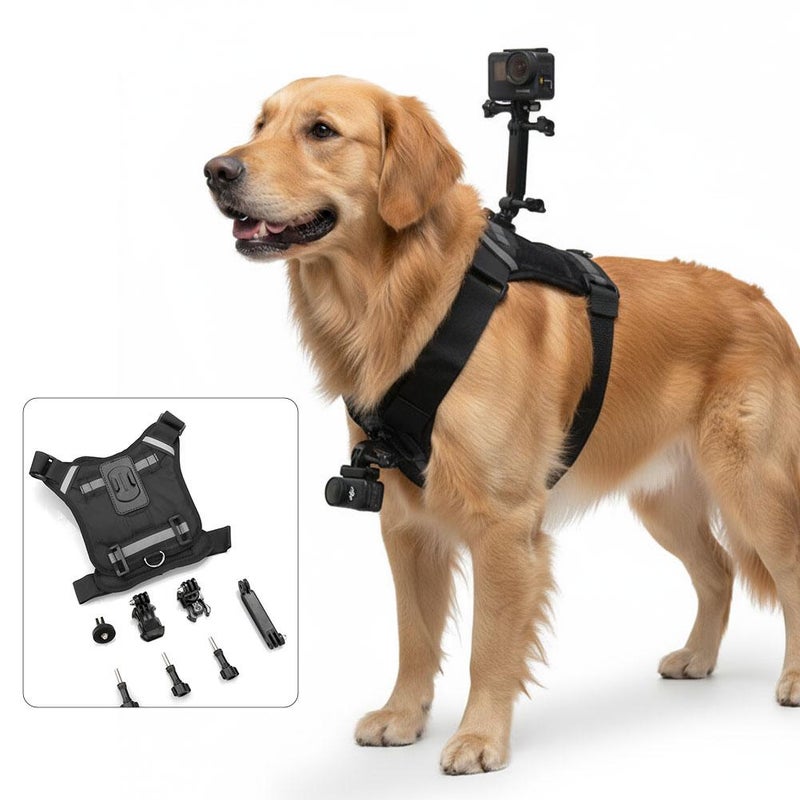 Action camera, pet dog shooting stand vest, chest and back view pet harness shooting stand for DJI and Insta360 - Image 3