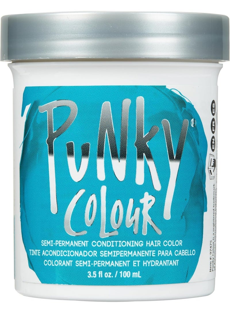 Punky Turquoise Semi Permanent Conditioning Hair Color Vegan PPD and Paraben Free lasts up to 25 washes 3.5oz - Image 1