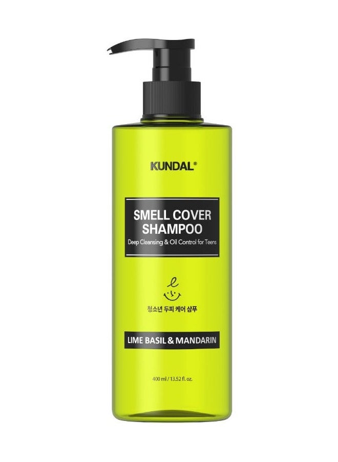 KUNDAL SMELL COVER SHAMPOO LIME BASIL & MANDARIN 400 ML - Image 2