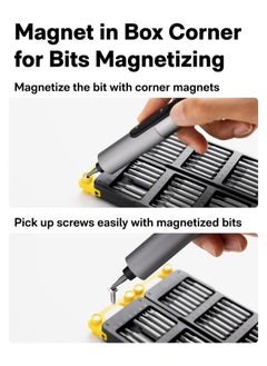 HOTO Electric Precision Screwdriver Master Set (56 Bits) – 3 Torque Settings, Brushless Motor, LED Light, Rechargeable – 60min Runtime, Type-C Charging  - Image 5